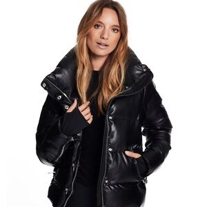 SAM. Isabel Faux Leather Puffer Coat